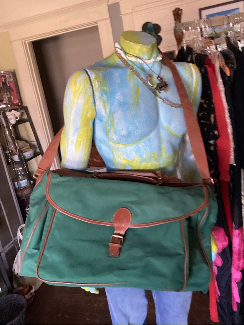 Ralph Lauren green overnight duffle bag